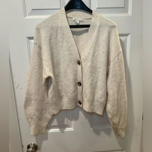 H&M cream balloon sleeve cardigan